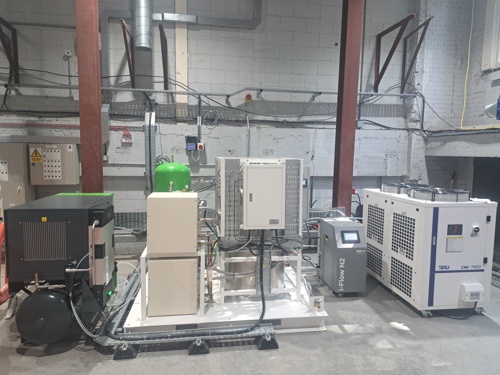 Liquid nitrogen installation on a skid at the client's hub